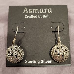 Asmara sterling silver Balinese flower earrings